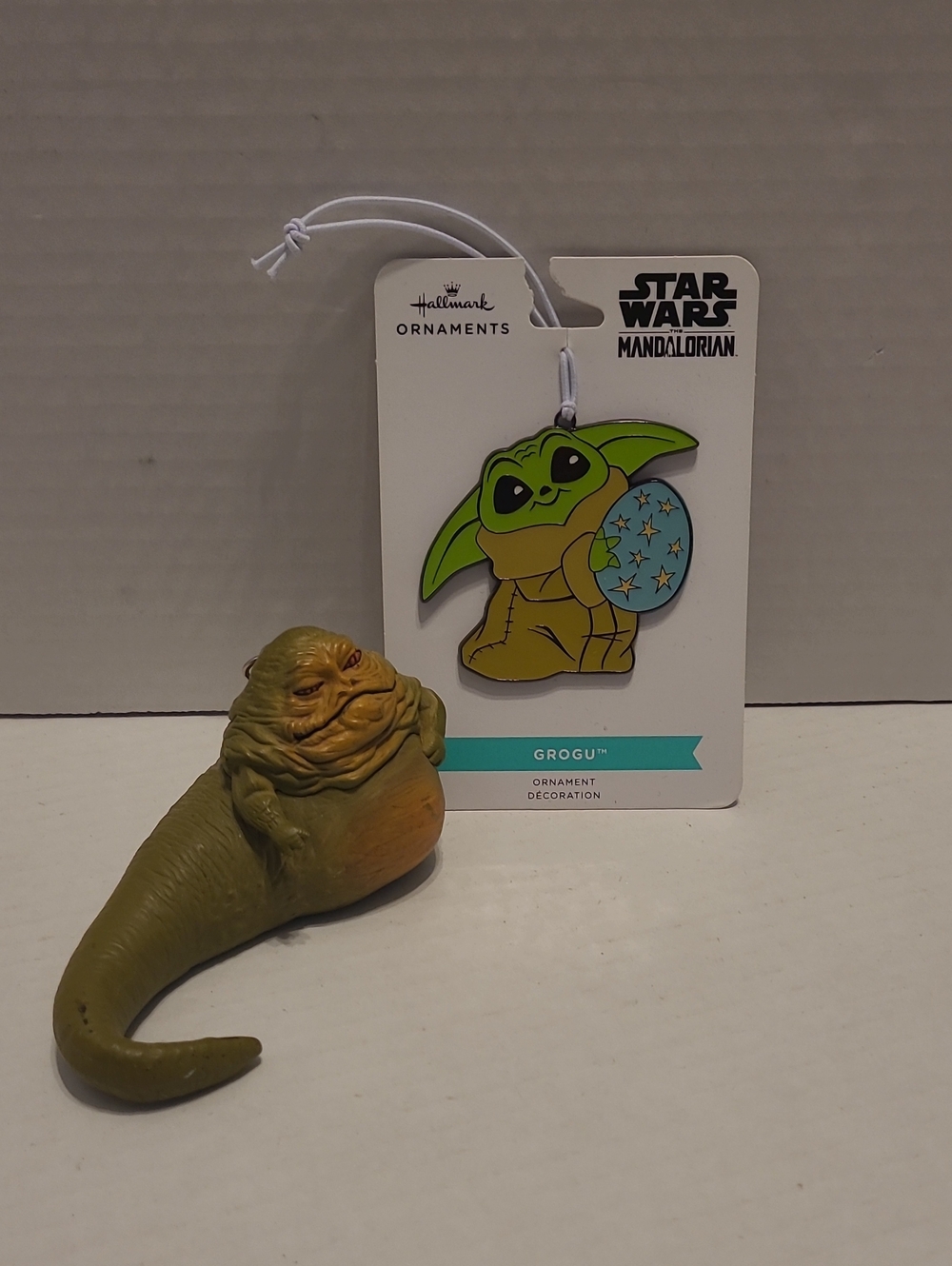 Star Wars Chridtmas Ornaments JABBA THE HUT 2007 & GROGU Metal Ornament